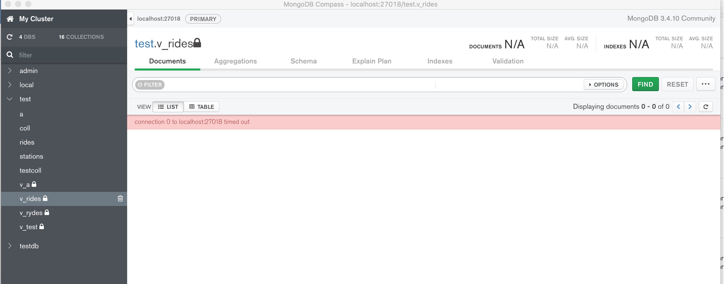 mongodb compass count