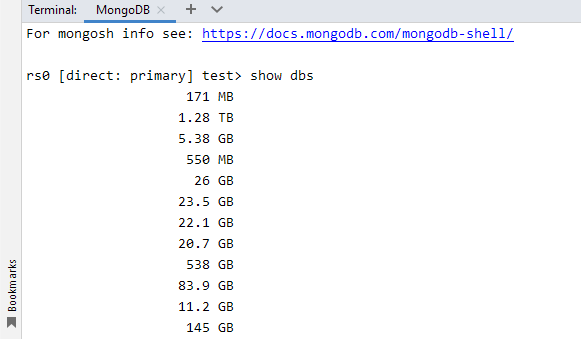 MONGOSH-724] Can't see database names when doing `show dbs` - MongoDB Jira